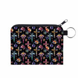 Mini Pouch - Religious Stained Glass Cross