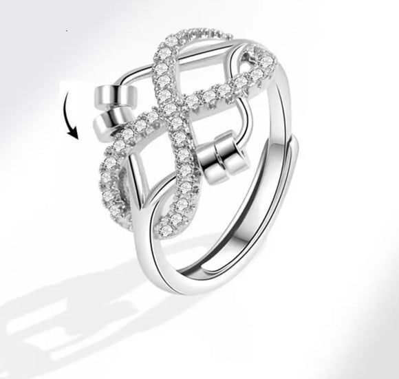 Ring - Adjustable Fidget Ring - Infinity Bead