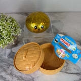 Squishy Toy - Viral Dumpling, Gold Glitter + Water Beads