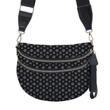 The Roni Nylon Crossbody - Black & Grey Paw