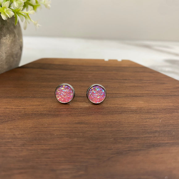 Druzy Stud Earrings - 8mm - #2