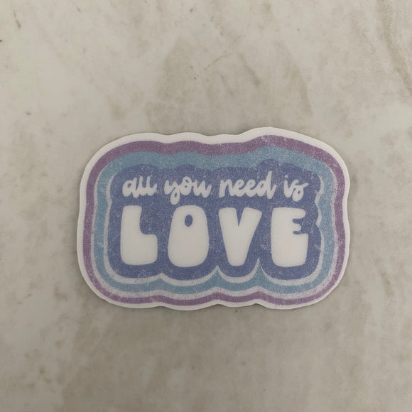 Vinyl Sticker - Love - All You Need Is Love