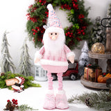 Telescopic Standing Christmas Decor - Pink & White