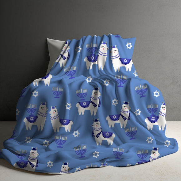 Blanket - Llama Hanukkah Holiday - PREORDER