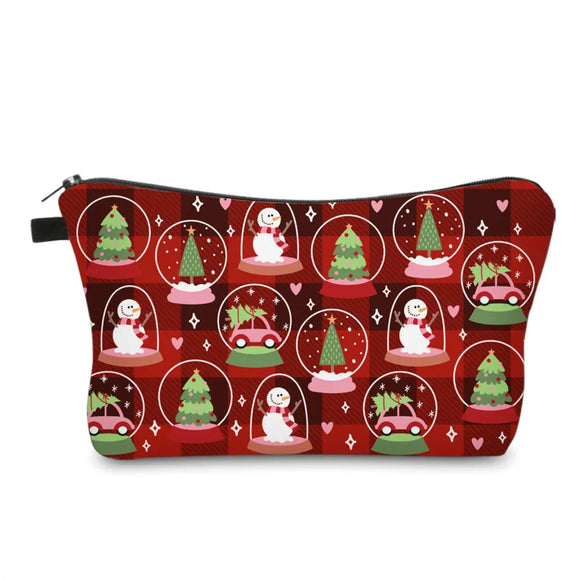 Pouch - Christmas 2024 - Plaid Snow Globe - PREORDER