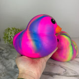 Squishy Toy - Rubber Duck, Jumbo Tie Dye