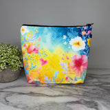 Pouch XL - Floral Herringbone