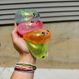 Squishy Toy - Viral Dumpling, Slow Rise Glitter #2 - Pink