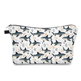 Pouch - Blue Shark on White