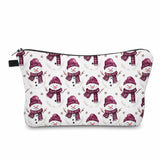 Pouch - Christmas - Snowman Maroon