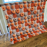 Blanket - Halloween - Knit Pumpkins