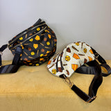 The Roni Nylon Crossbody - Softball on White