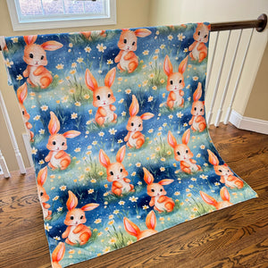 Blanket - Easter - Blue Bunny Field