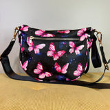 The Roni Nylon Crossbody - Butterfly Pink Galaxy
