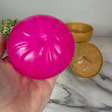 Squishy Toy - Viral Dumpling, Neon Pink Glitter