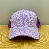 Hat - Purple Floral Snapback