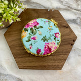 Compact Mirror - Blue Floral (by shape)