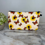 Pouch - Butterfly Orange Sunflower
