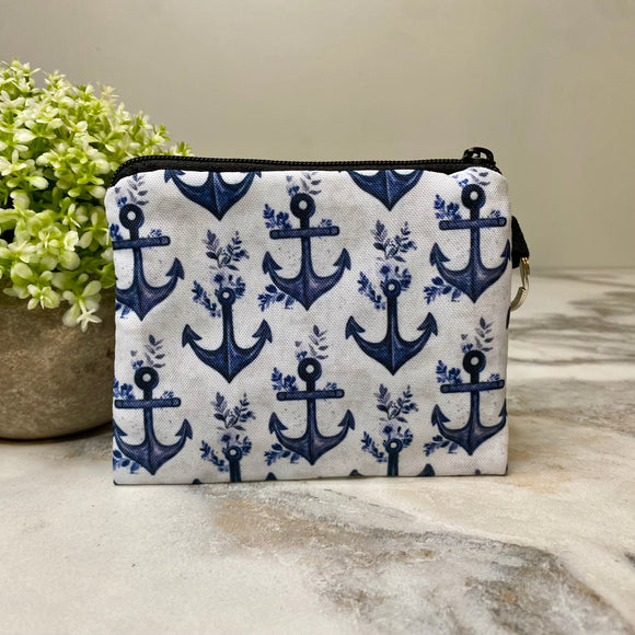 Mini Pouch - Floral Anchor