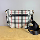 The Roni Nylon Crossbody - Plaid Stripe