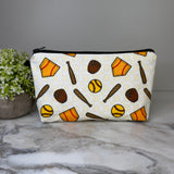 Pouch - Softball on White