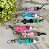 Keychain - Silicone Bead - Religious - Jesus