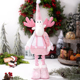 Telescopic Standing Christmas Decor - Pink & White