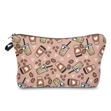 Pouch & Mini Pouch Bundled Set - Iced Coffee Hearts