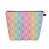 Pouch XL - Floral Rainbow Checker