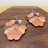 Wooden Dangle Earrings - Fall - Turkey