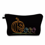 Pouch - Halloween Fall - Pumpkin Chasing Ghost Outline