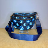The Roni Nylon Crossbody - Christmas Paw Print Dog Snowflake