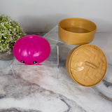 Squishy Toy - Viral Dumpling, Neon Pink Glitter