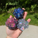 Squishy Toy - Paw Print, Galaxy Glitter
