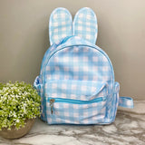 Mini Backpack - Easter - Gingham Bunny Ears - Blue