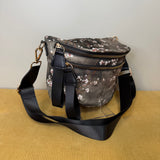 The Roni Nylon Crossbody - Grey Cherry Blossom
