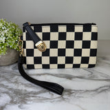 Wallet Clutch - Checker Canvas