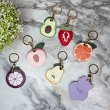 Keychain - Faux Leather Fruit