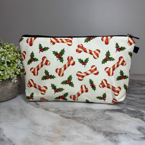 Pouch - Christmas Holiday - Dog Candy Cane Bone