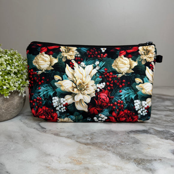 Pouch - Christmas Bold Emerald Floral