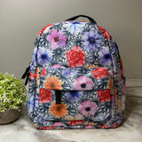 Mini Backpack - Floral Black & White