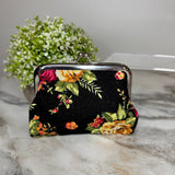 Clamshell Coin Purse Wallet (Medium) - Floral