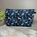 Pouch - Christmas Holiday - Navy Deer