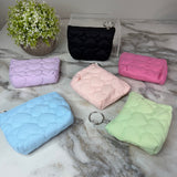 Mini Pouch - Stitched Hearts, Black