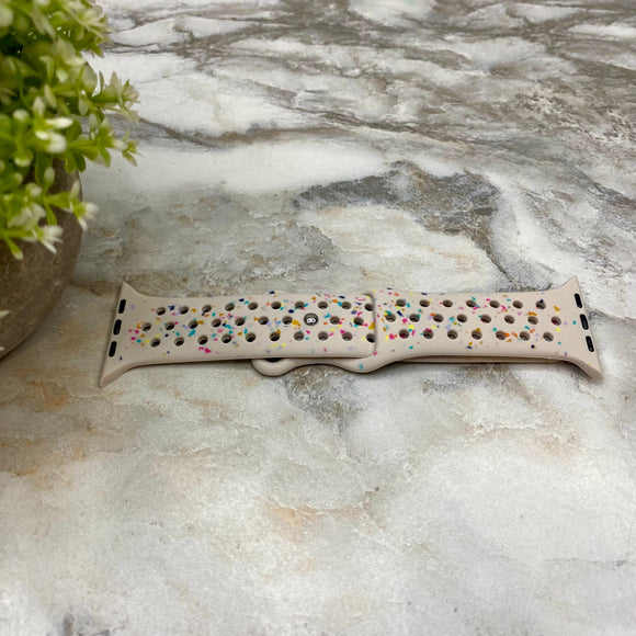 Watch Band - Silicone - Beige Speckled