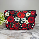 Pouch - Floral Bold Red Daisy