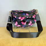 The Roni Nylon Crossbody - Butterfly Pink Galaxy