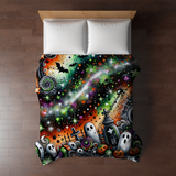 Blanket - Halloween - Green Orange Swirl