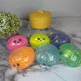 Squishy Toy - Viral Dumpling, Quick Squeeze Glitter - Purple