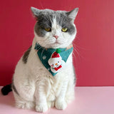 Cat Adjustable Bandana - Christmas